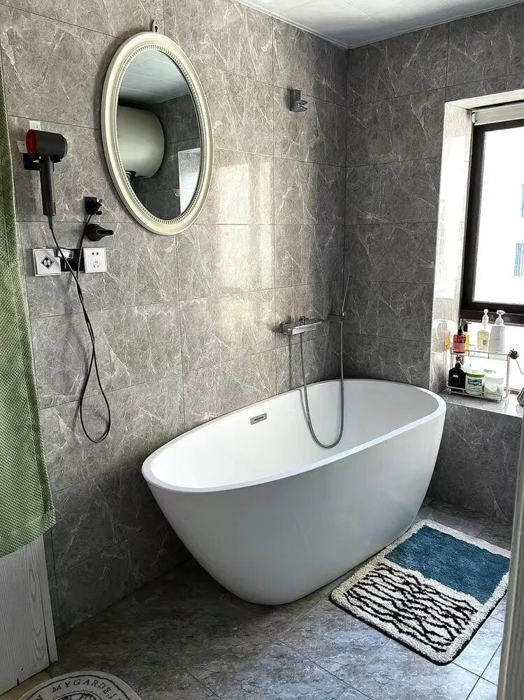 Tappetino da Bagno Antiscivolo con Motivo Astratto