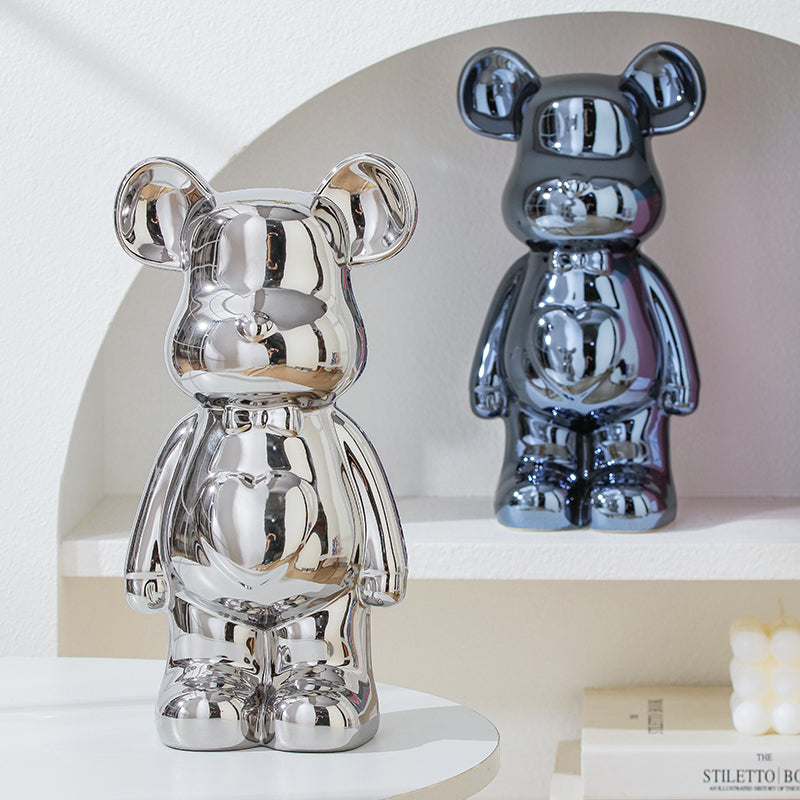 Figura Elegante di Orso per Decorazione Moderna