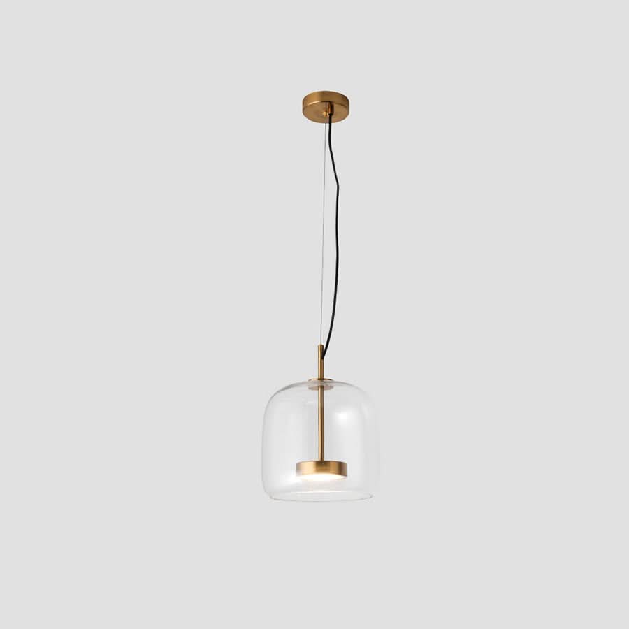 Lampada a sospensione LED Vintage AmberGlow – Oro e Vetro