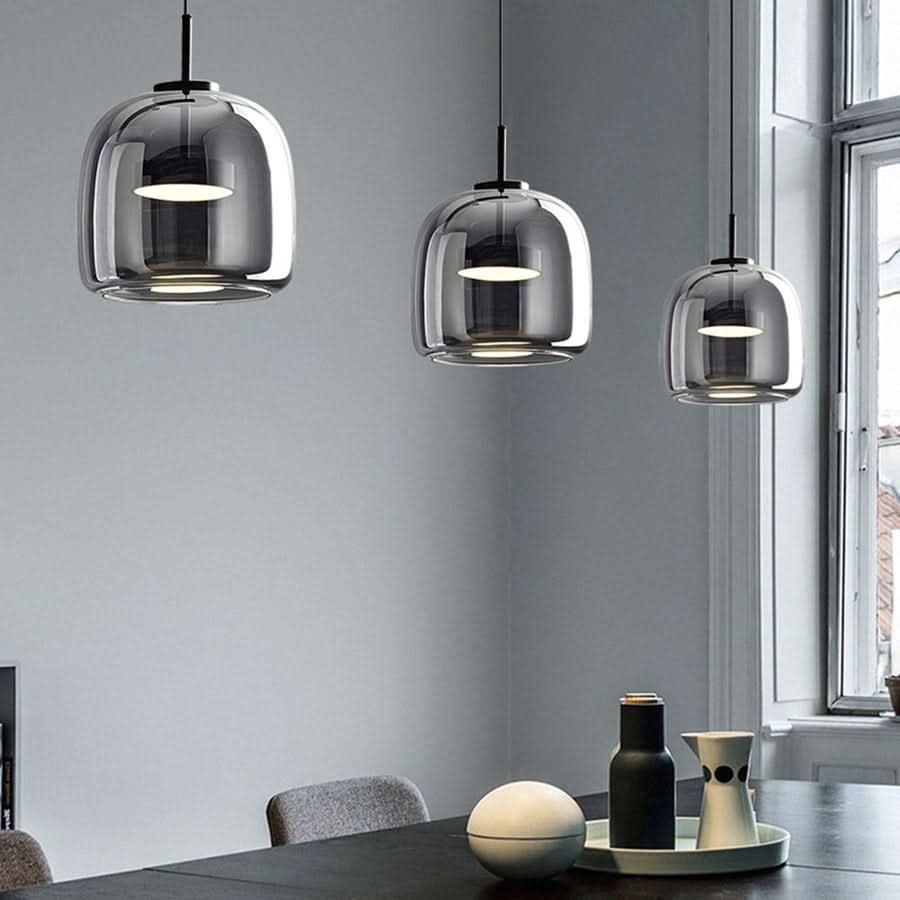 Lampada a sospensione LED Vintage AmberGlow – Oro e Vetro