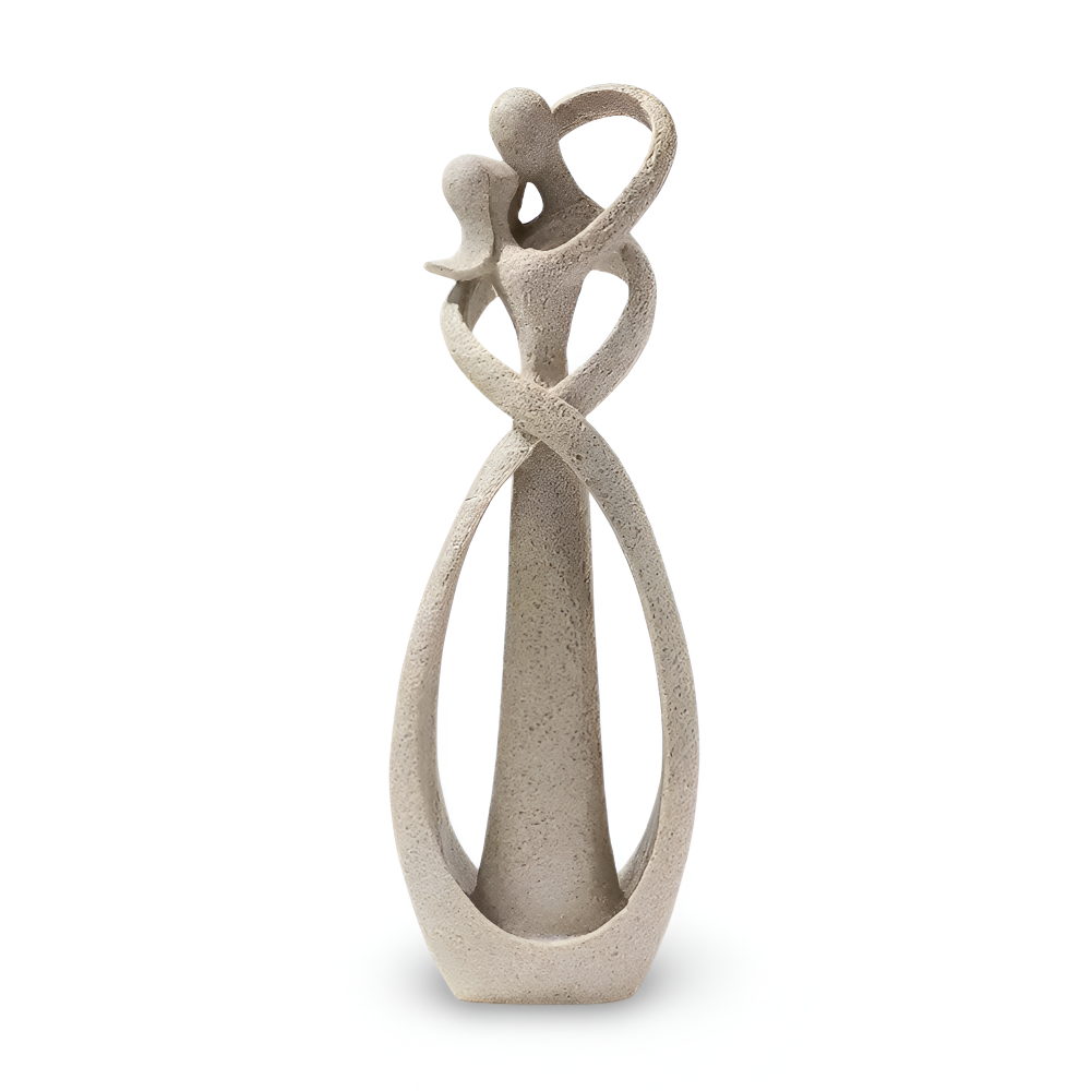 KissAura Scultura – Astratto Moderno Coppia Bacianti in Design Resina