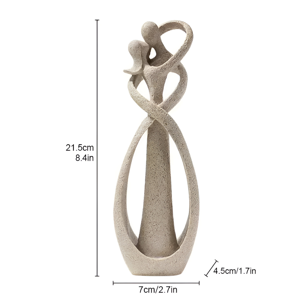 KissAura Scultura – Astratto Moderno Coppia Bacianti in Design Resina