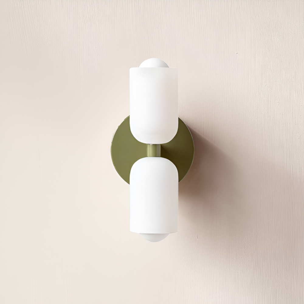 DualGlow – Applique con Due Teste in Acrilico e Metallo per Illuminazione Interna Moderna