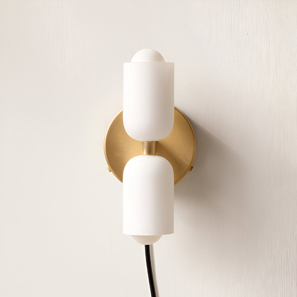 DualGlow – Applique con Due Teste in Acrilico e Metallo per Illuminazione Interna Moderna