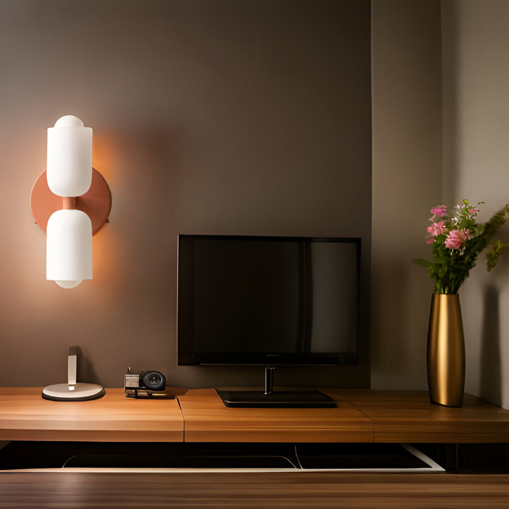 DualGlow – Applique con Due Teste in Acrilico e Metallo per Illuminazione Interna Moderna