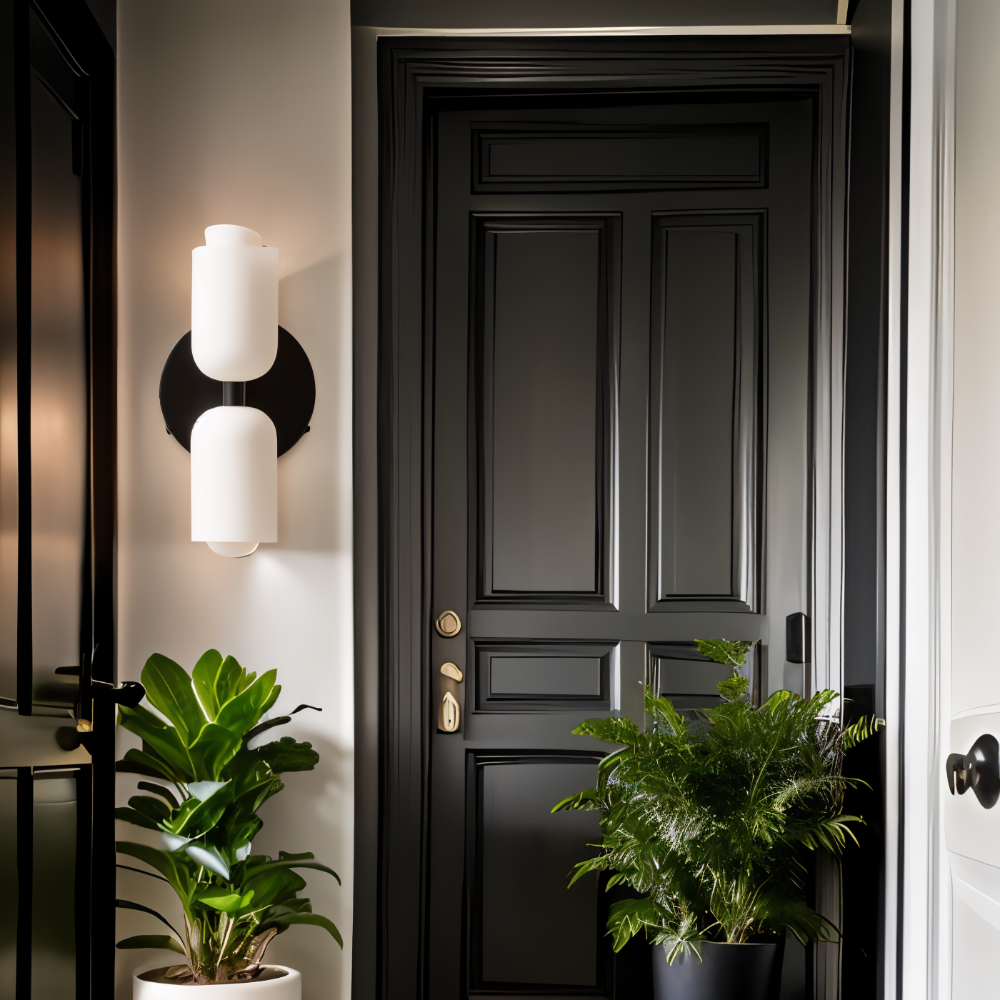 DualGlow – Applique con Due Teste in Acrilico e Metallo per Illuminazione Interna Moderna