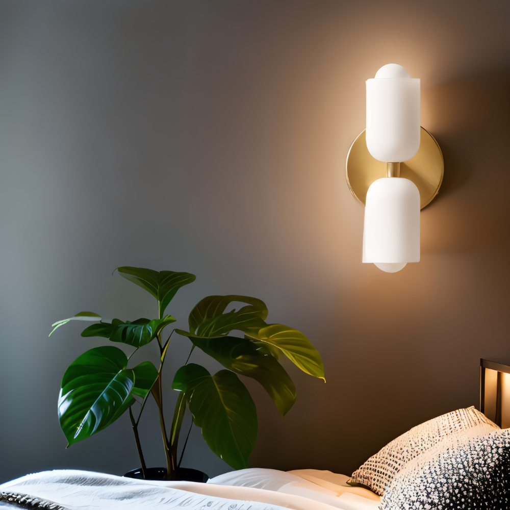 DualGlow – Applique con Due Teste in Acrilico e Metallo per Illuminazione Interna Moderna