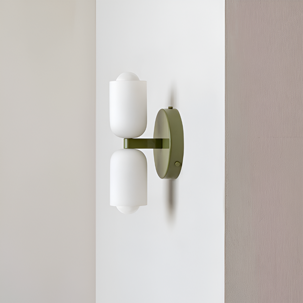 DualGlow – Applique con Due Teste in Acrilico e Metallo per Illuminazione Interna Moderna