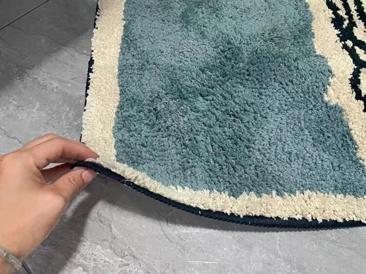 Tappetino da Bagno Antiscivolo con Motivo Astratto