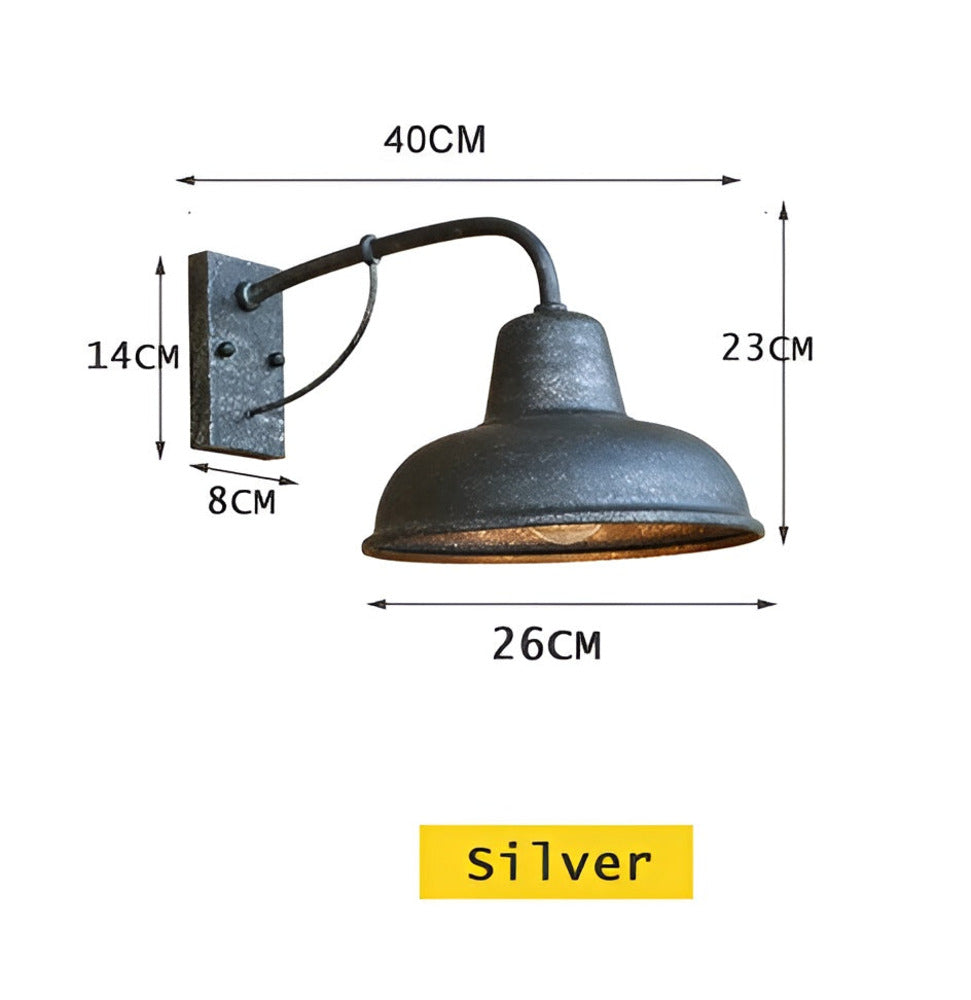 Castiron – Lampada da Parete Nera Antica in Stile Industriale Vintage