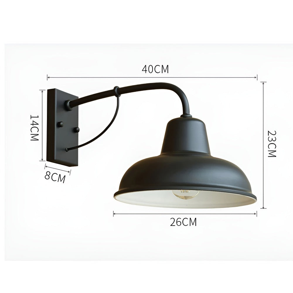 Castiron – Lampada da Parete Nera Antica in Stile Industriale Vintage