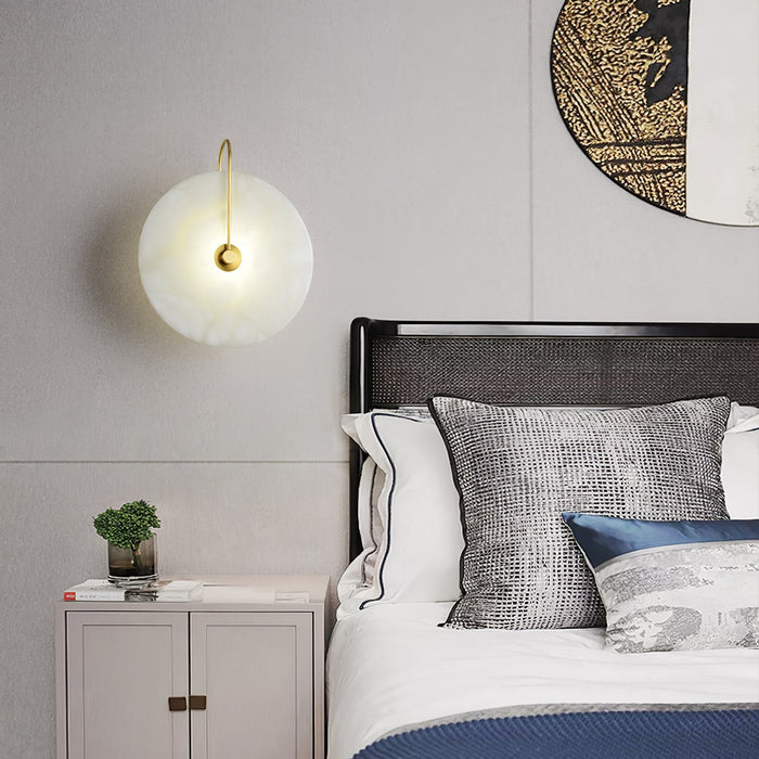 Lampada LED in Alabastro da Parete – Eleganza e Serenità nella Luce