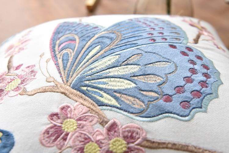 Lunira - Cuscino Decorativo con Ricamo in Stile Rustico