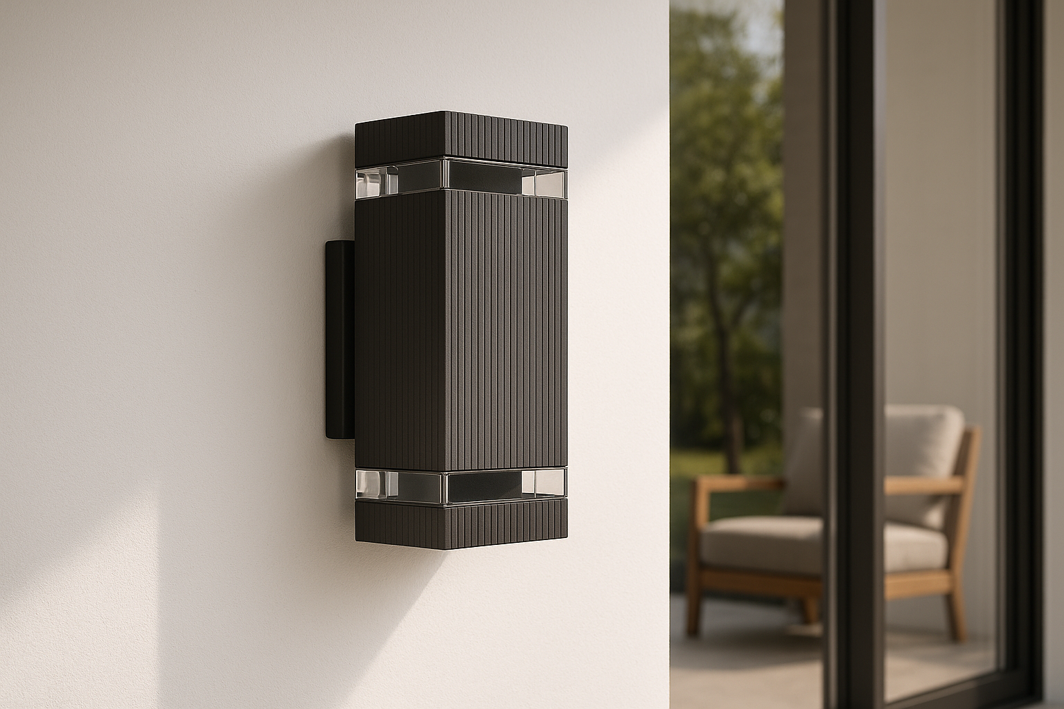 Lampada da Parete Esterna Moderna con Luce Su e Giù e Design Resistente alle Intemperie