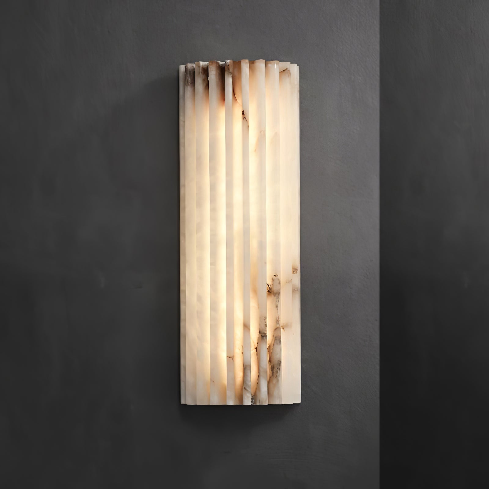 Campbell | Applique da Parete in Alabastro di Lusso, Lampada da Parete LED Moderna per Soggiorno, Camera da Letto e Corridoi