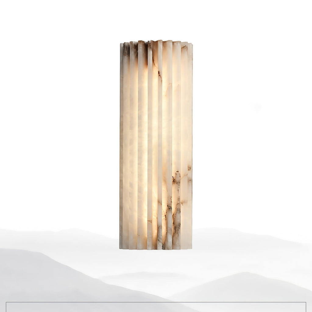 Campbell | Applique da Parete in Alabastro di Lusso, Lampada da Parete LED Moderna per Soggiorno, Camera da Letto e Corridoi