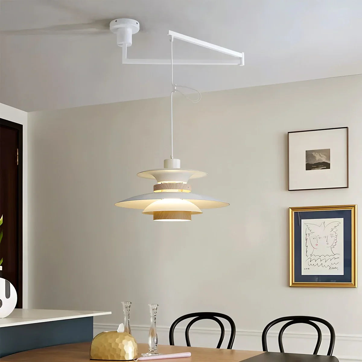 Ariyanae | Lampada a Sospensione UFO Moderna con LED Dimmerabile per Isola Cucina e Sala da Pranzo