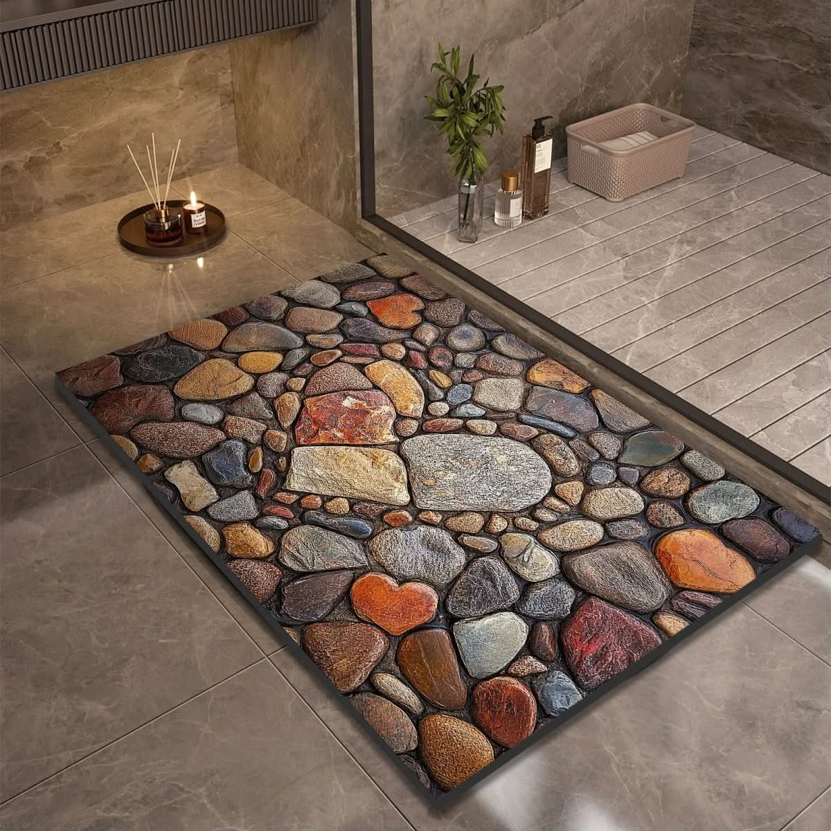AQUASOFT TAPPETINO DA BAGNO – Tappetino in Kieselgur per sicurezza e comfort