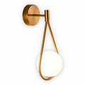 Luméa – Applique a forma di goccia in design di vetro con telaio metallico artistico