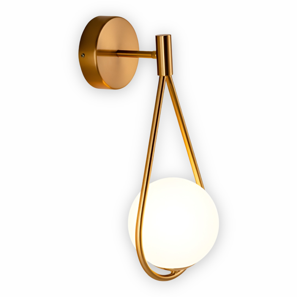 Luméa – Applique a forma di goccia in design di vetro con telaio metallico artistico