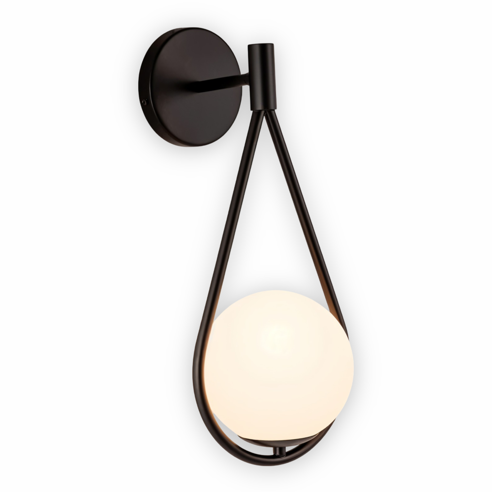 Luméa – Applique a forma di goccia in design di vetro con telaio metallico artistico