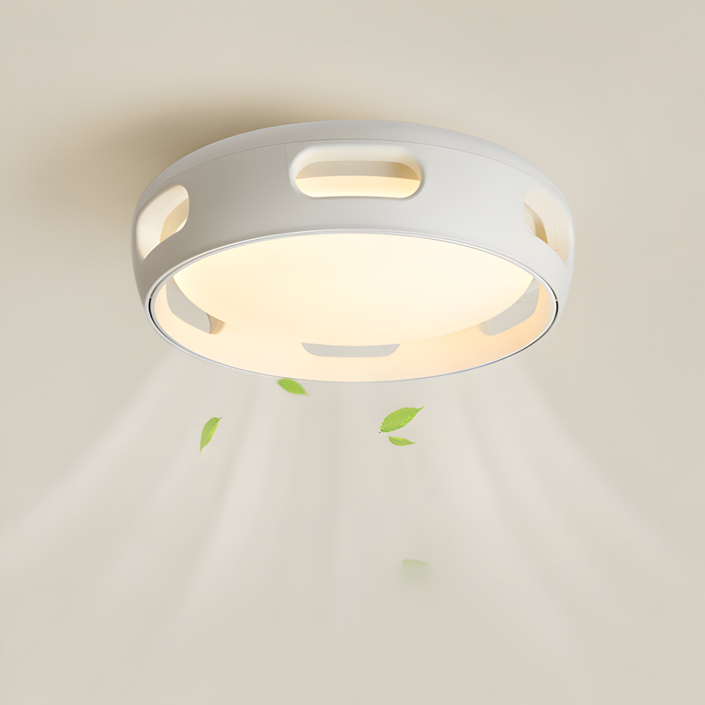 AeroGlow Round – Ventilatore a soffitto LED senza pale con design nordico