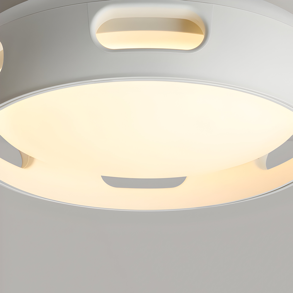 AeroGlow Round – Ventilatore a soffitto LED senza pale con design nordico