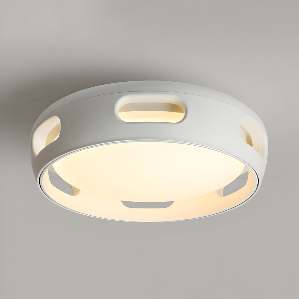 AeroGlow Round – Ventilatore a soffitto LED senza pale con design nordico
