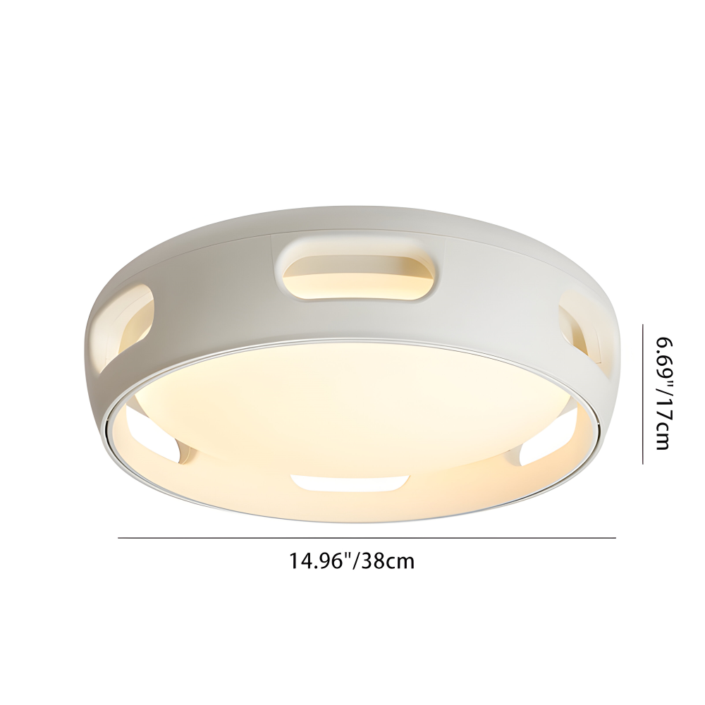 AeroGlow Round – Ventilatore a soffitto LED senza pale con design nordico