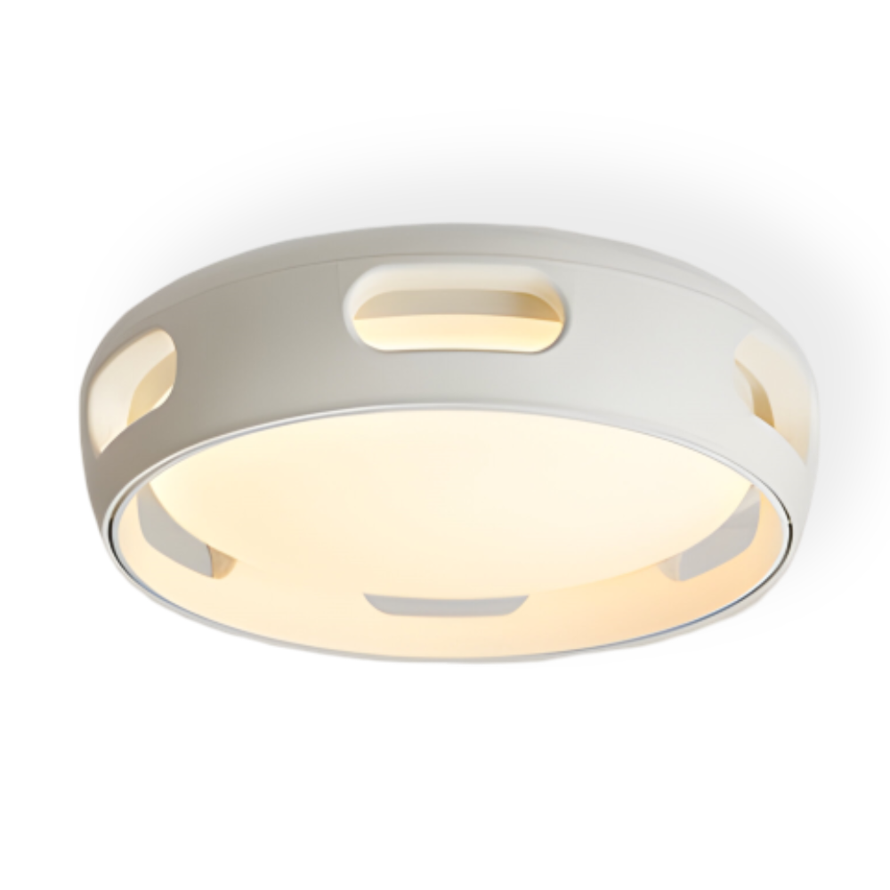 AeroGlow Round – Ventilatore a soffitto LED senza pale con design nordico