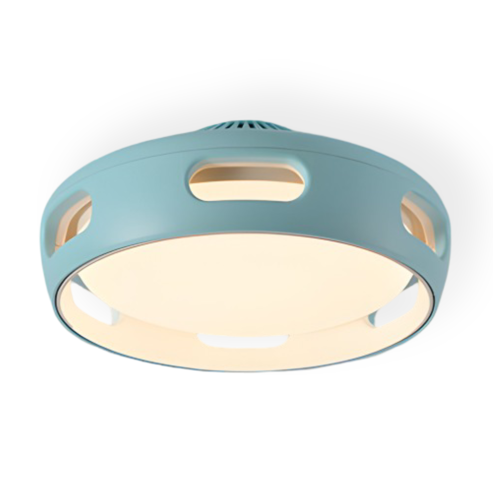 AeroGlow Round – Ventilatore a soffitto LED senza pale con design nordico