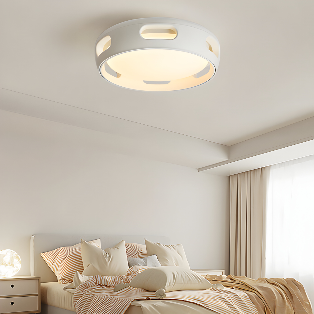 AeroGlow Round – Ventilatore a soffitto LED senza pale con design nordico