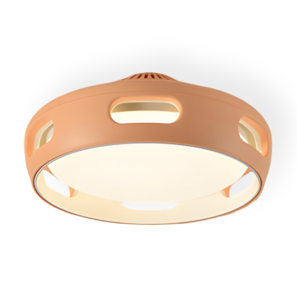 AeroGlow Round – Ventilatore a soffitto LED senza pale con design nordico