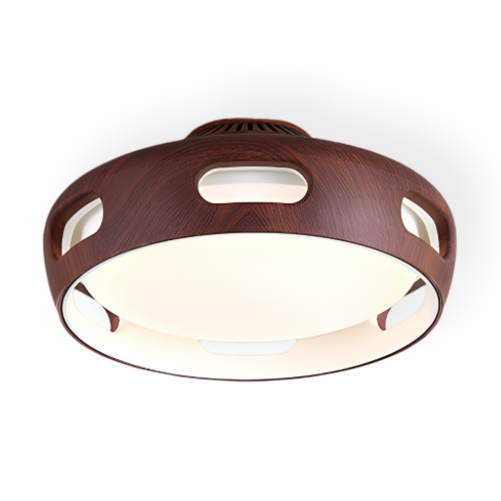 AeroGlow Round – Ventilatore a soffitto LED senza pale con design nordico
