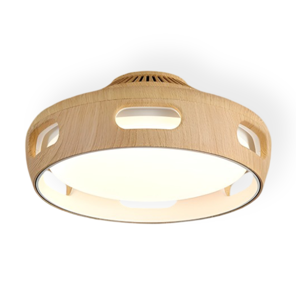 AeroGlow Round – Ventilatore a soffitto LED senza pale con design nordico