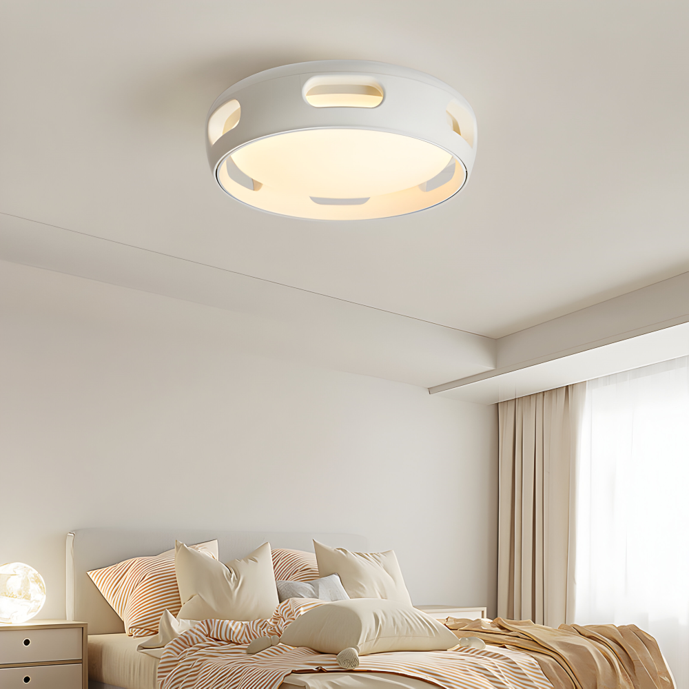 AeroGlow Round – Ventilatore a soffitto LED senza pale con design nordico