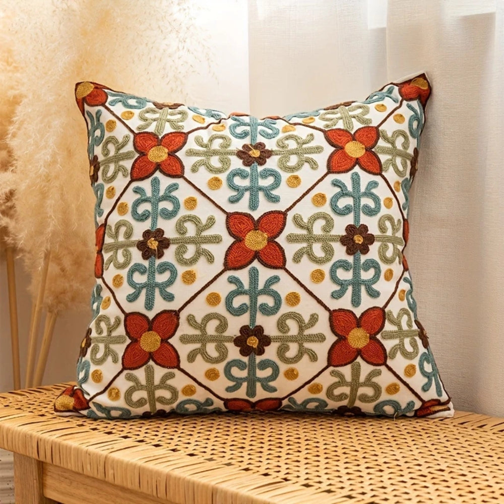 Copertura per Cuscino Vintage Ricamata Aurae