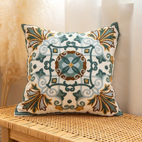 Copertura per Cuscino Vintage Ricamata Aurae