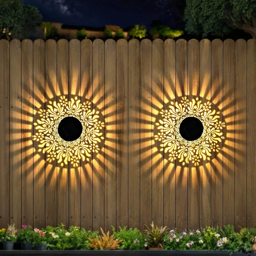Lampada da esterno | Motivo peonia | Installazione senza fili | NotteFiorita