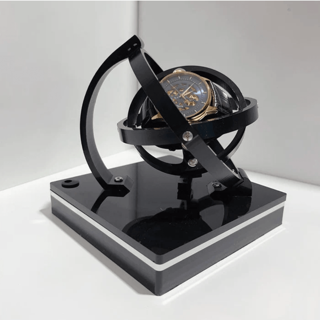 Caricatore Automatico per Orologi con Display Elegante – Meccanismo di Lusso, Compatto e Silenzioso con Motore Rotante