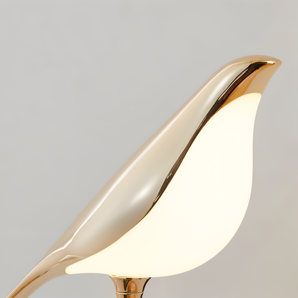 Aves Glow – Lampada da Parete Oro con Design di Uccello Rotante e Illuminazione a LED