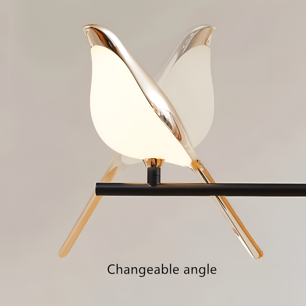 Aves Glow – Lampada da Parete Oro con Design di Uccello Rotante e Illuminazione a LED