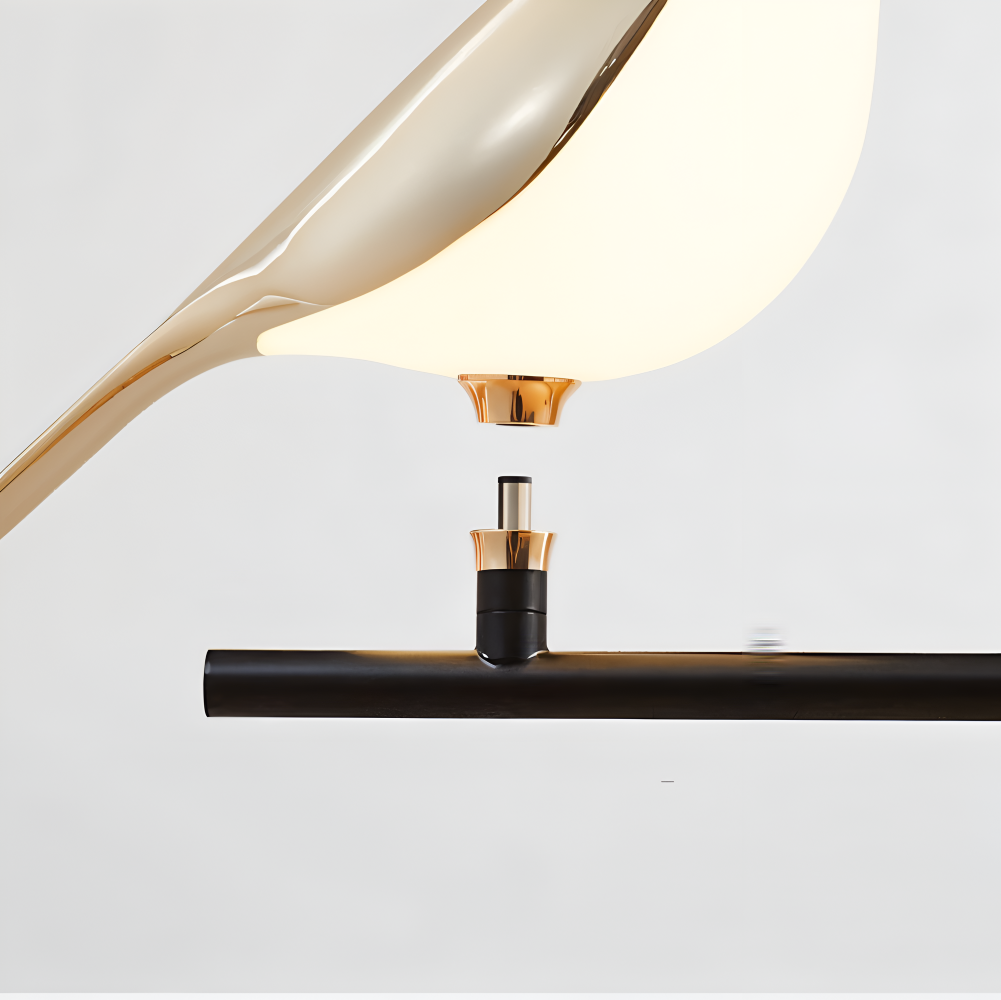 Aves Glow – Lampada da Parete Oro con Design di Uccello Rotante e Illuminazione a LED