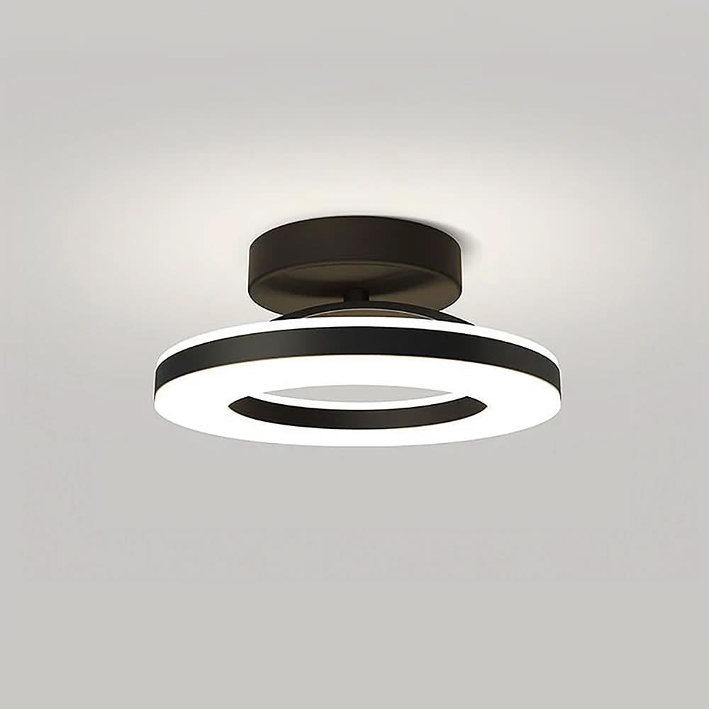 ZAYNO Lampada da Soffitto LED Nera – Moderno Montaggio a Scomparsa