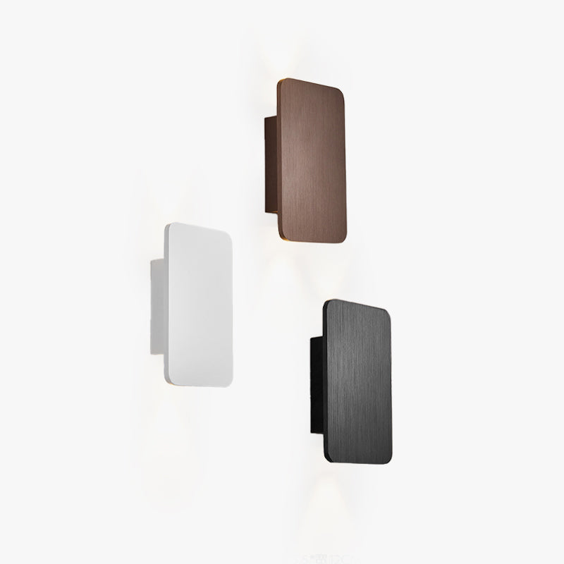 Florynne | Lampada da Parete LED Rettangolare Moderna in Finiture Metalliche Contemporanee