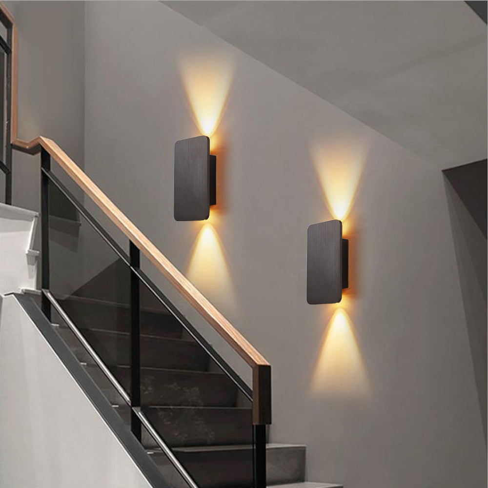 Florynne | Lampada da Parete LED Rettangolare Moderna in Finiture Metalliche Contemporanee