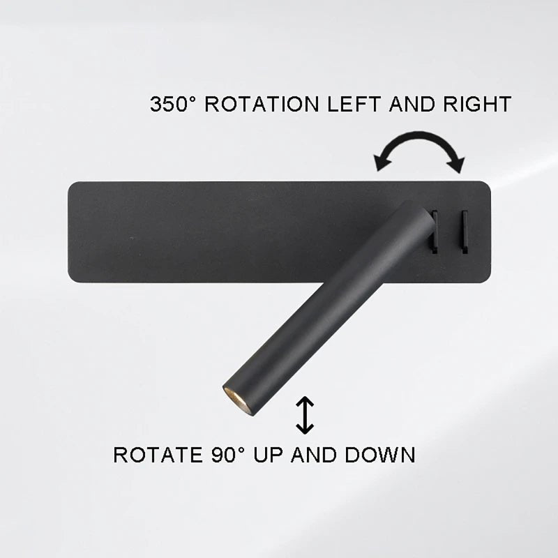 TWIRLLITE – Lampada LED ruotabile per illuminazione del letto regolabile