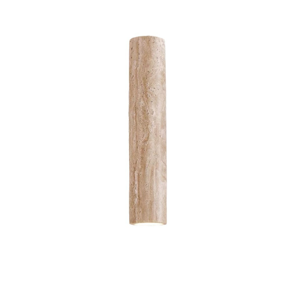 Nordivea Lampada da Parete in Travertino | Design Scandinavo | 2-Luci | Legno & Travertino