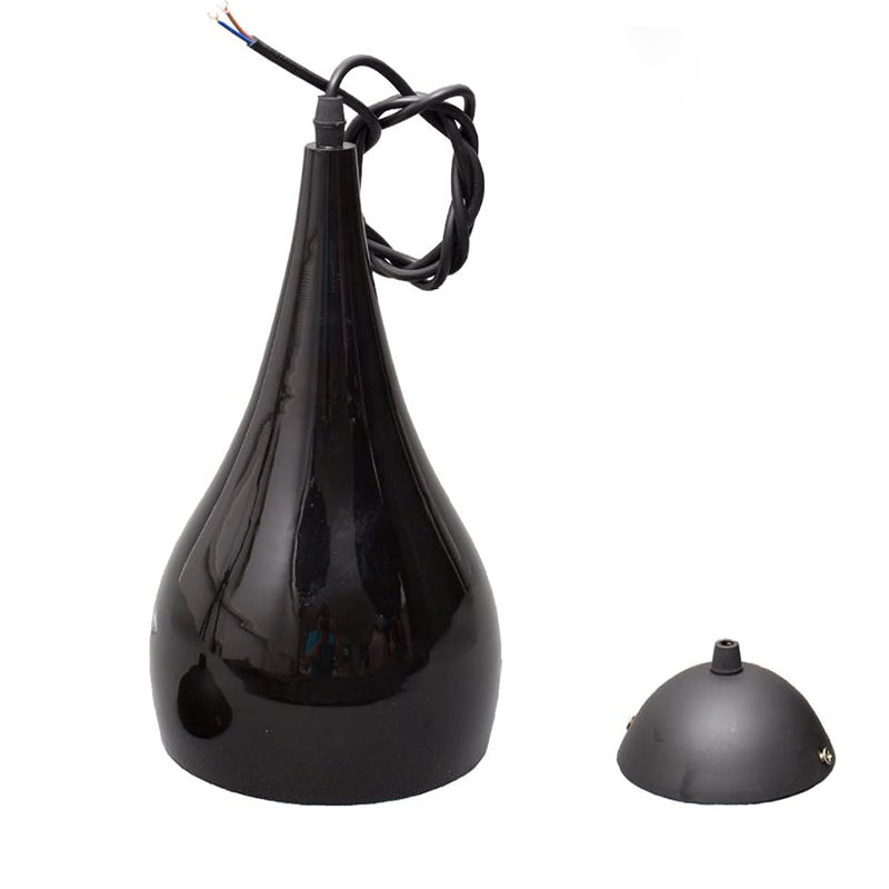 Nordic Iron Wood Aluminum Pumpkin Water Drop 1-Light Pendant Light for Dining Room
