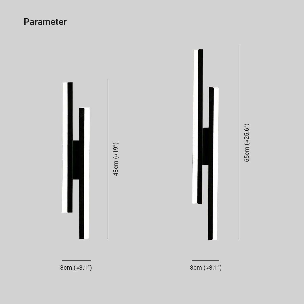 Alana Modern LED Wall Light - Illuminazione da parete elegante nera/oro per soggiorno e camera da letto